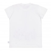 Βαμβακερό μπλουζάκι με γραφικό σχέδιο σε λευκό. Benetton 236702 4