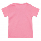 Βαμβακερό μπλουζάκι με τύπωμα για μωρό, σε ροζ χρώμα Benetton 236709 3