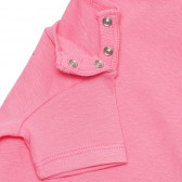 Βαμβακερό μπλουζάκι με τύπωμα για μωρό, σε ροζ χρώμα Benetton 236710 4
