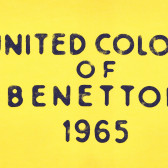 Βαμβακερό μπλουζάκι με λογότυπο, κίτρινο Benetton 236712 2