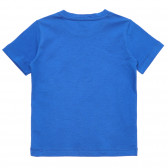 Βαμβακερό μπλουζάκι με μπάλες ποδοσφαίρου, μπλε Benetton 236749 3