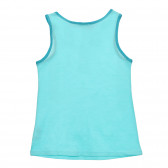 Βαμβακερή μπλούζα με απλικέ πούλιες, ανοιχτό μπλε Benetton 236764 4