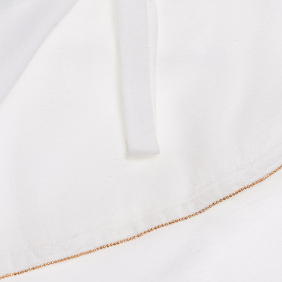 Βαμβακερό τουνίκ με διακοσμητική κορδέλα, λευκό Benetton 236817 2