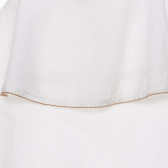 Βαμβακερό τουνίκ με διακοσμητική κορδέλα, λευκό Benetton 236818 3