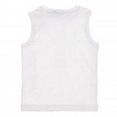 Βαμβακερή μπλούζα με τύπωμα για μωρό, λευκό Benetton 236825 4