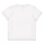 Βαμβακερό μπλουζάκι με γραφικό σχέδιο για ένα μωρό σε λευκό χρώμα Benetton 236840 4
