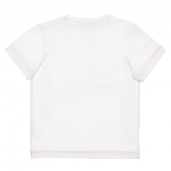 Βαμβακερό μπλουζάκι με γραφικό σχέδιο για ένα μωρό σε λευκό χρώμα Benetton 236840 4