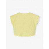 Μπλουζάκι από οργανικό βαμβάκι με κοχύλι και επιγραφή, κίτρινο Name it 236930 2