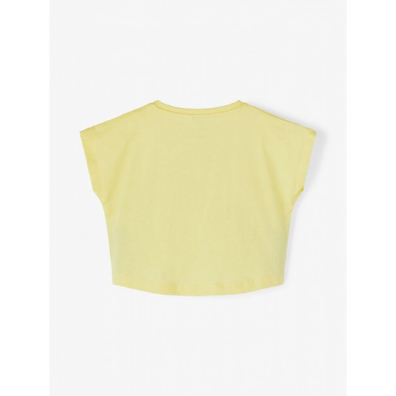Μπλουζάκι από οργανικό βαμβάκι με κοχύλι και επιγραφή, κίτρινο Name it 236930 2