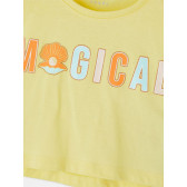 Μπλουζάκι από οργανικό βαμβάκι με κοχύλι και επιγραφή, κίτρινο Name it 236931 3