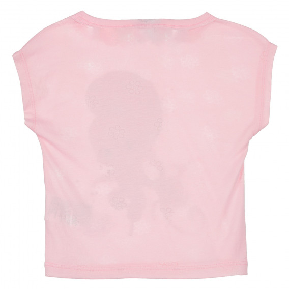 Βαμβακερό μπλουζάκι με τύπωμα πριγκίπισσα για ένα μωρό, ροζ Benetton 236991 4