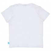 Βαμβακερό μπλουζάκι με τύπωμα ζωολογικού κήπου για ένα μωρό, λευκό Benetton 237031 4