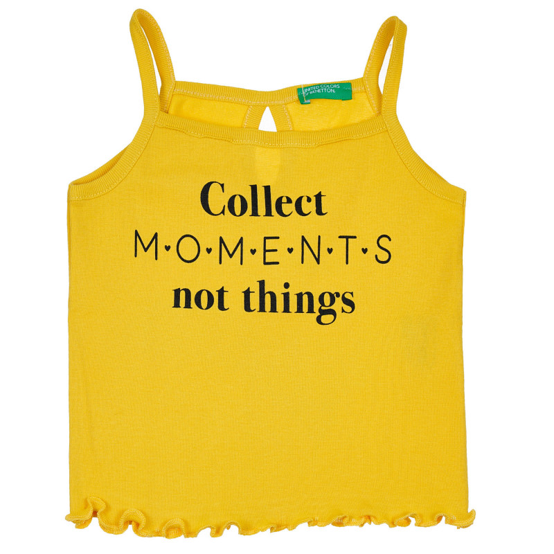 Βαμβακερή μπλούζα με γραφικό σχέδιο για ένα μωρό, κίτρινο  237032