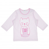 Σετ βαμβακερό με παντελόνι και μπλούζα με μακριά μανίκια για μωρό, ροζ Benetton 237059 2