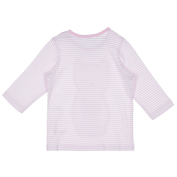 Σετ βαμβακερό με παντελόνι και μπλούζα με μακριά μανίκια για μωρό, ροζ Benetton 237062 4
