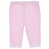 Σετ βαμβακερό με παντελόνι και μπλούζα με μακριά μανίκια για μωρό, ροζ Benetton 237064 6