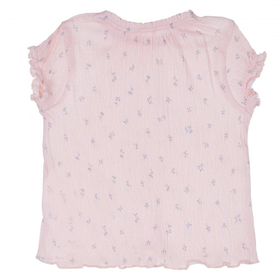 Βαμβακερό σετ μπλούζας και σορτς για μωρό, σε ροζ και γκρι χρώμα Benetton 237072 4