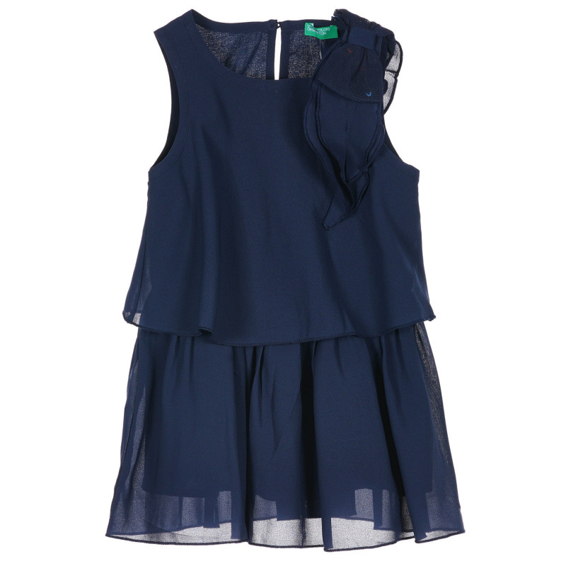 Αμάνικο φόρεμα με κορδέλα, σκούρο μπλε  237117