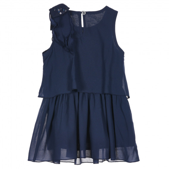 Αμάνικο φόρεμα με κορδέλα, σκούρο μπλε Benetton 237120 4