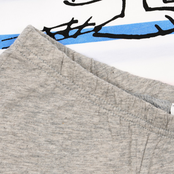 Σετ βαμβακερό μπλούζας και σορτς με γραφιστικό σχέδιο, πολύχρωμο Benetton 237125 4