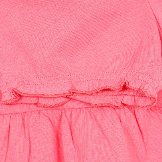 Σετ βαμβακερό μπλουζάκι και σορτς για ένα μωρό, ροζ Benetton 237223 4