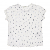 Σετ βαμβακερό σορτς και μπλουζάκι για μωρό, σε λευκό και μπλε Benetton 237241 2