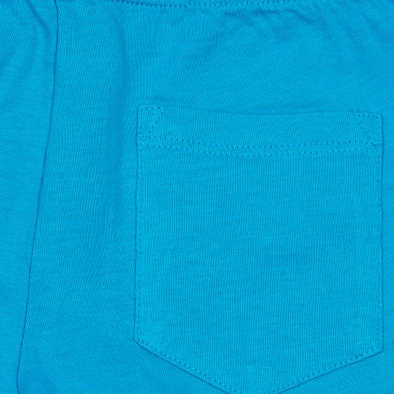 Σετ βαμβακερό μπλούζας και σορτς σε λευκό και μπλε Benetton 237322 6
