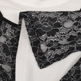 Φόρεμα δύο κομματιών, με άσπρο μπλουζάκι και μαύρη δαντέλα με ιμάντες Sisley 237436 3