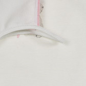 Βαμβακερή μπλούζα με λεπτές τιράντες με λευκές-ροζ ρίγες Benetton 237469 3