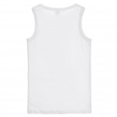 Βαμβακερή μπλούζα με τύπωμα, σε λευκό Benetton 237493 4