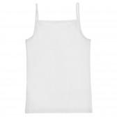 Σετ από βαμβακερές μπλούζες με λεπτές τιράντες, λευκό Benetton 237505 6