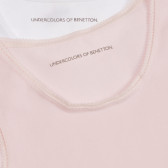 Σετ βαμβακερών μπλουζών σε λευκό και ροζ Benetton 237553 3