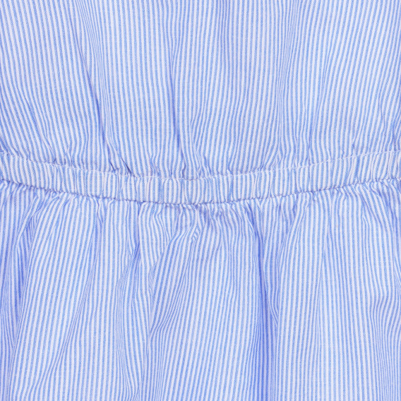 Αμάνικο βαμβακερό φόρεμα,  με άσπρες και μπλε ρίγες Benetton 237581 2