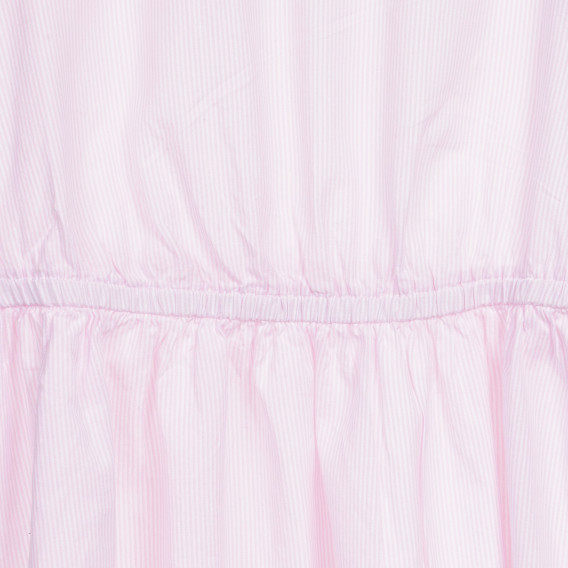 Αμάνικο βαμβακερό φόρεμα με λευκές και ροζ ρίγες Benetton 237585 2
