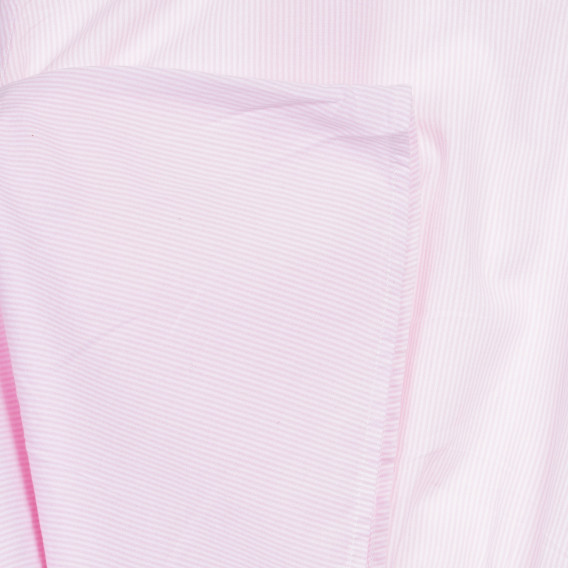 Αμάνικο βαμβακερό φόρεμα με λευκές και ροζ ρίγες Benetton 237586 3