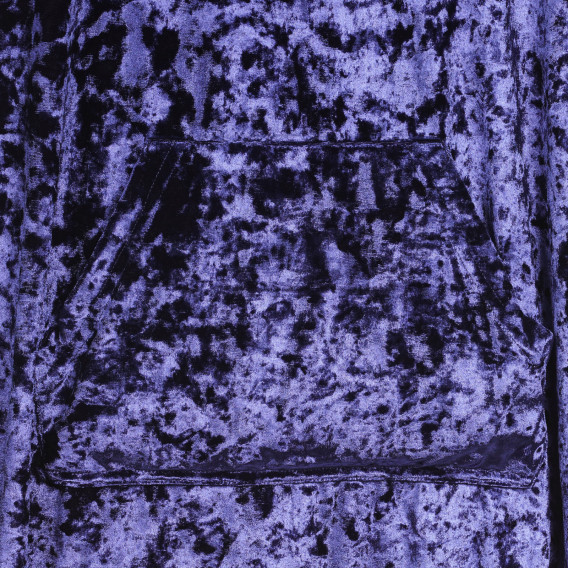 Βελούδινο φόρεμα με κουκούλα και τσέπη, σκούρο μπλε Sisley 237618 2
