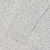 Βαμβακερή μπλούζα με μακριά μανίκια και εκτύπωση σε γκρι χρώμα Benetton 237825 2