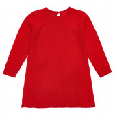 Πλεκτό φόρεμα με απλικέ αλεπού, κόκκινο Benetton 237910 4
