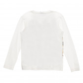 Βαμβακερή μπλούζα με τύπωμα Transformers, λευκή Benetton 237949 4