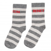 Σετ από τέσσερα ζευγάρια κάλτσες, πολύχρωμα με ρίγες Benetton 238000 4