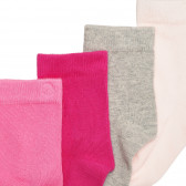 Σετ από 4 ζευγάρια κάλτσες σε ροζ και γκρι Benetton 238051 3