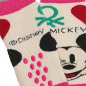 Κάλτσες μωρού Mickey Mouse σε λευκό και ροζ χρώμα Benetton 238076 2