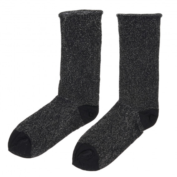 Κάλτσες με ασημί χρώμα, μαύρο Benetton 238092 