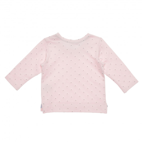 Βαμβακερή μπλούζα με floral τύπωμα για ένα μωρό, ροζ Benetton 238109 5