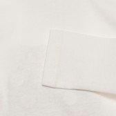 Μακρυμάνικη μπλούζα και εκτύπωση με απλικέ για μωρό, λευκό Benetton 238137 2