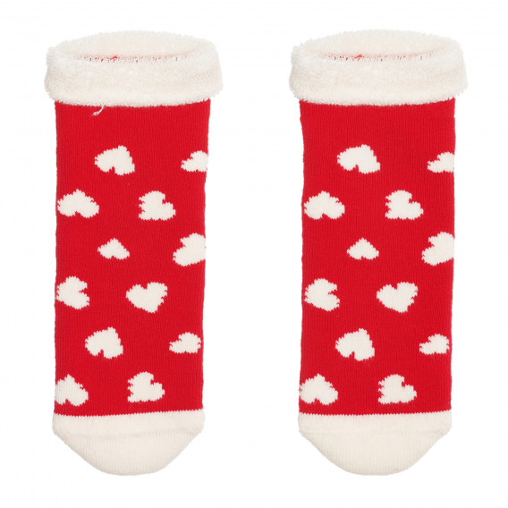 Σετ από δύο ζευγάρια κάλτσες με Χριστουγεννιάτικα μοτίβα για μωρό, κόκκινο Benetton 238171 4