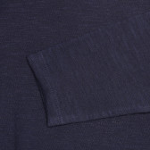 Βαμβακερή μπλούζα με μακριά μανίκια και απλικέ πούλιες, μπλε Benetton 238180 3