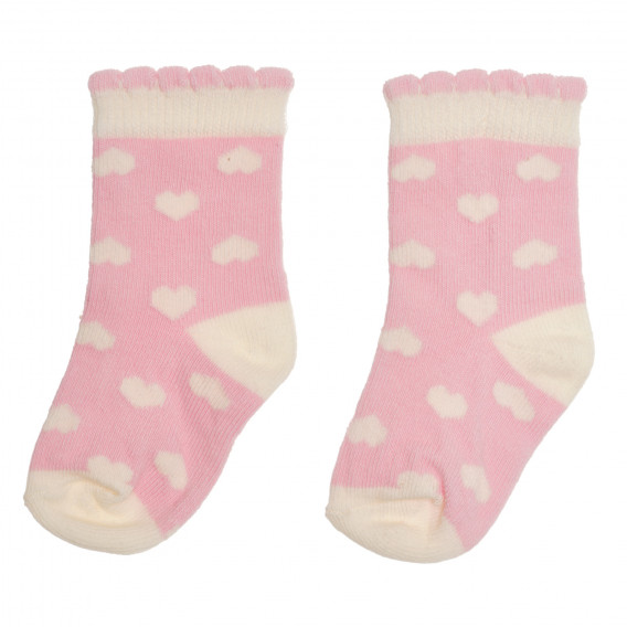 Σετ τριών ζευγαριών βρεφικών κάλτσες σε ροζ και σκούρο μπλε Benetton 238199 5