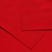 Βαμβακερή μπλούζα με μακριά μανίκια και τύπωμα, κόκκινο Benetton 238245 2
