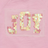 Βαμβακερή μπλούζα με απλικέ για μωρό, σε ροζ χρώμα Benetton 238252 2
